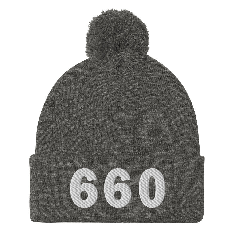 660 Area Code Pom-Pom Beanie