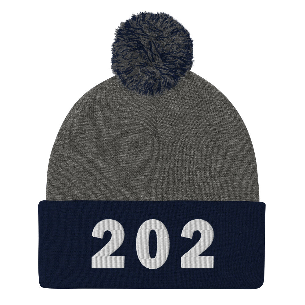 202 Area Code Pom-Pom Beanie