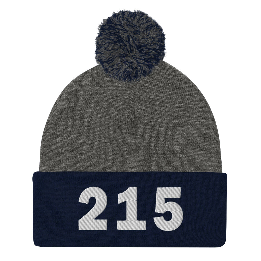 215 Area Code Pom-Pom Beanie