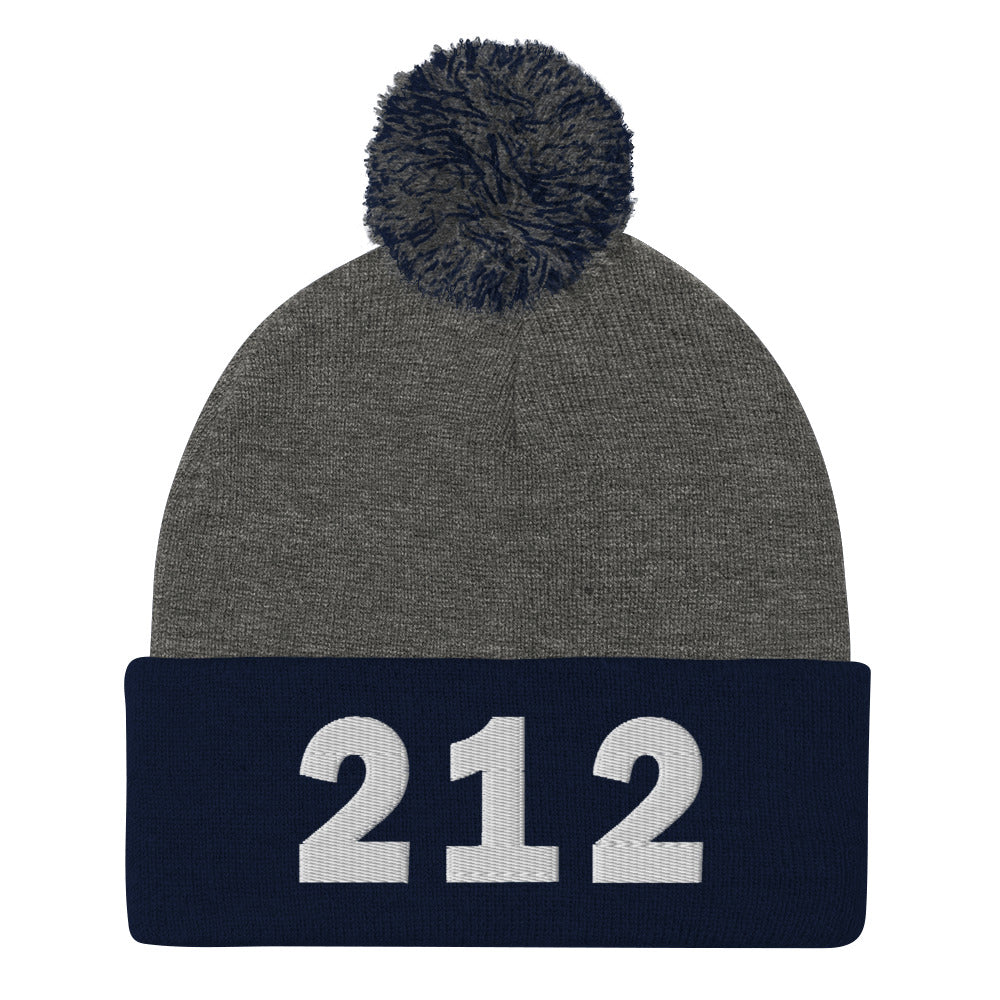212 Area Code Pom-Pom Beanie