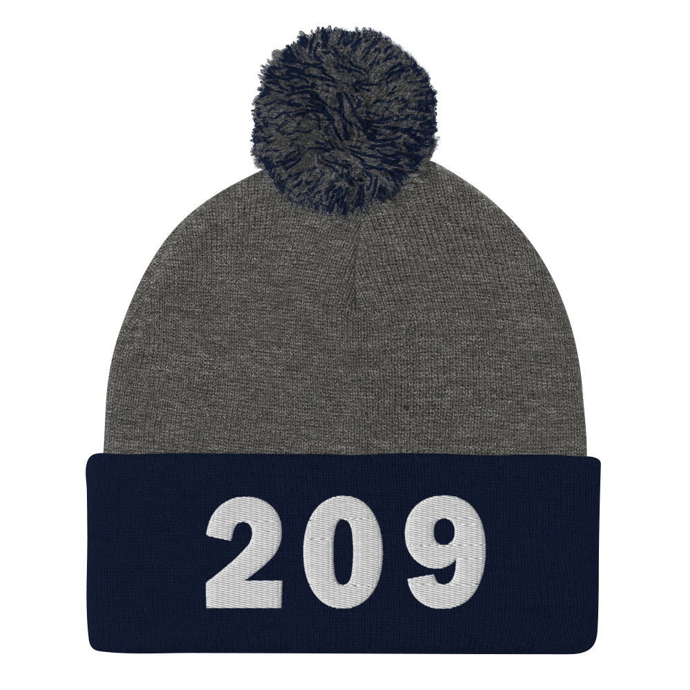 209 Area Code Pom-Pom Beanie