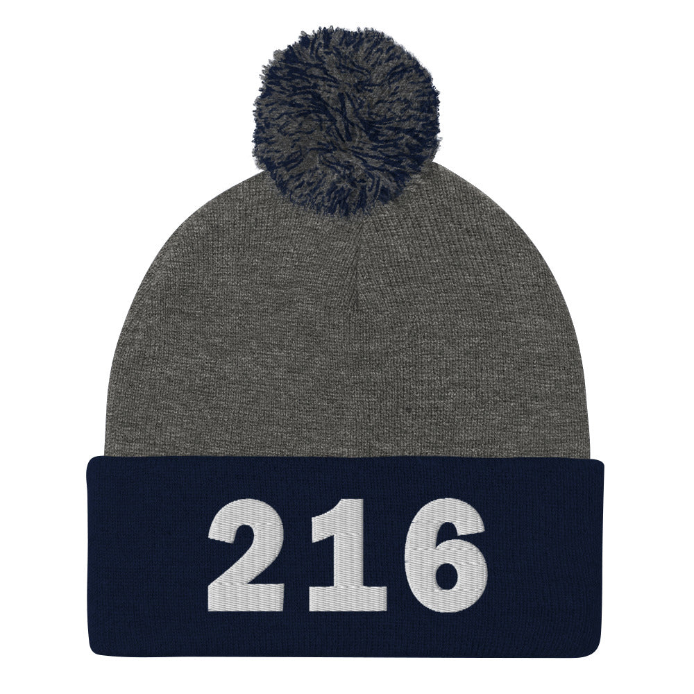 216 Area Code Pom-Pom Beanie