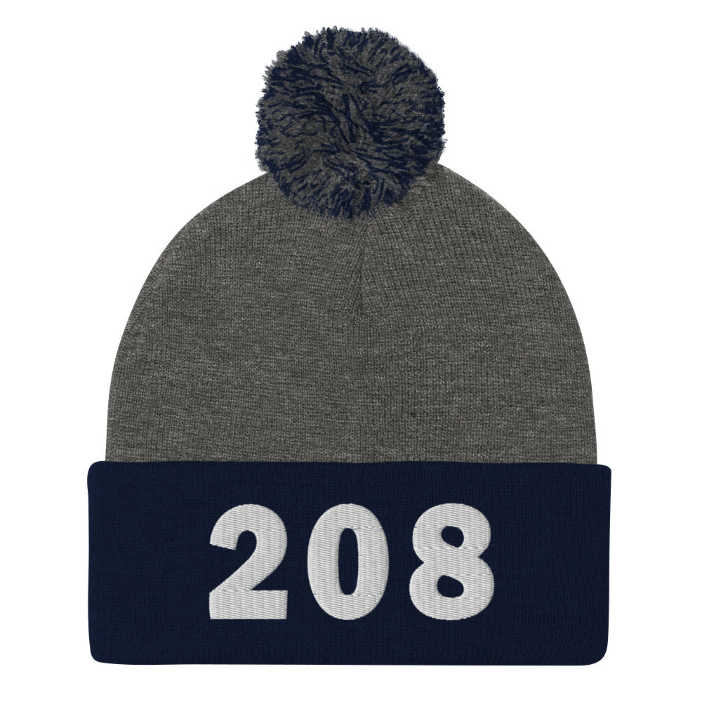 208 Area Code Pom-Pom Beanie