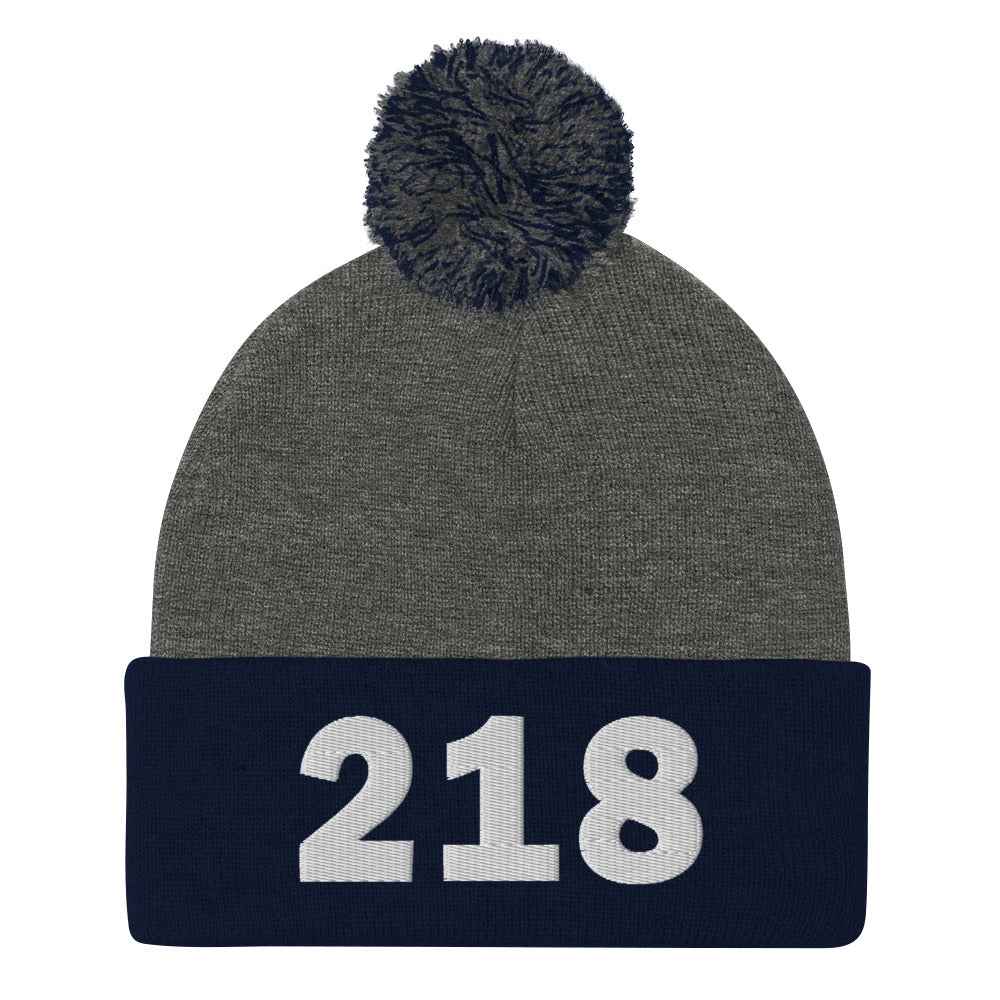 218 Area Code Pom-Pom Beanie