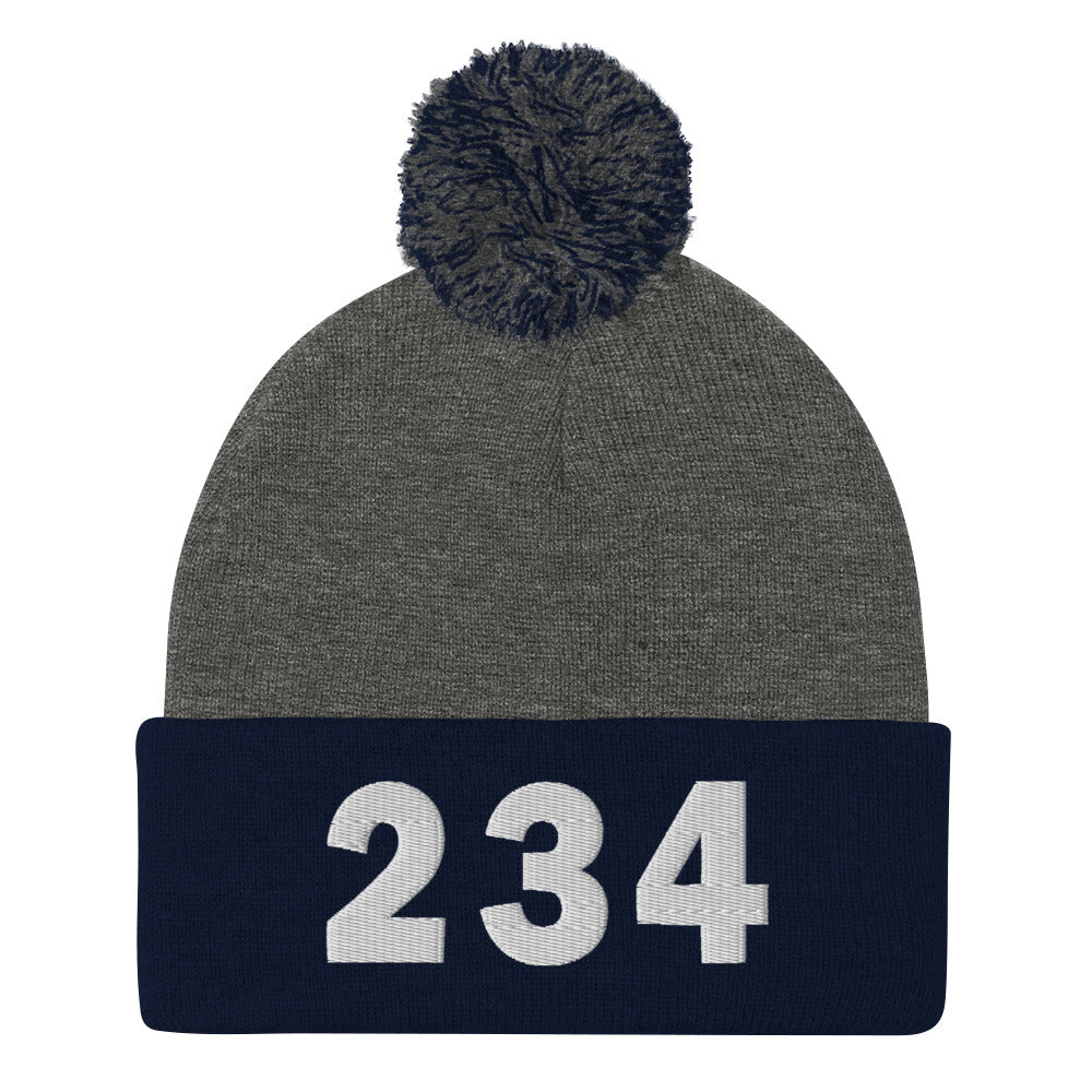 234 Area Code Pom-Pom Beanie