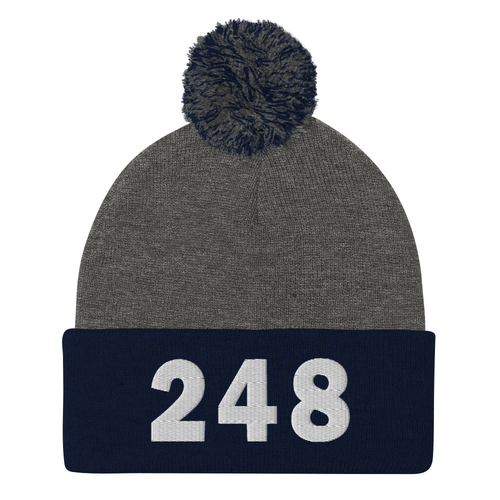 248 Area Code Pom-Pom Beanie