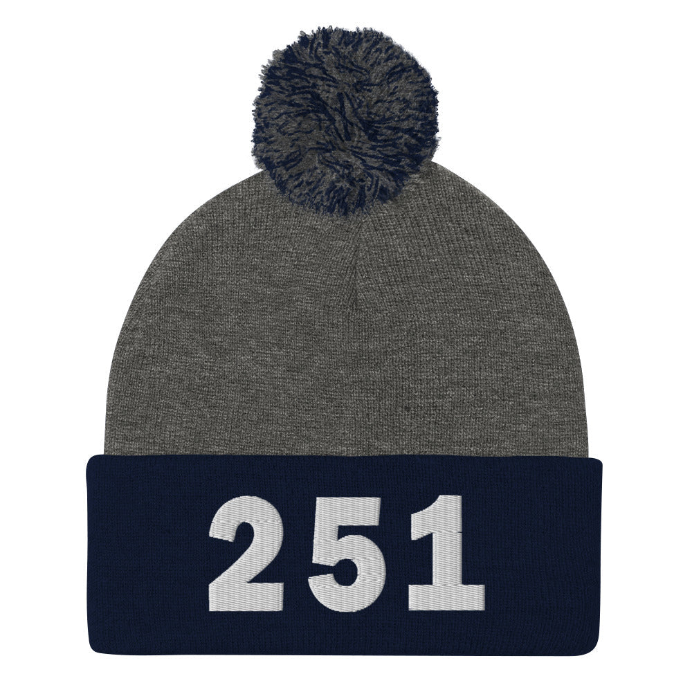 251 Area Code Pom-Pom Beanie