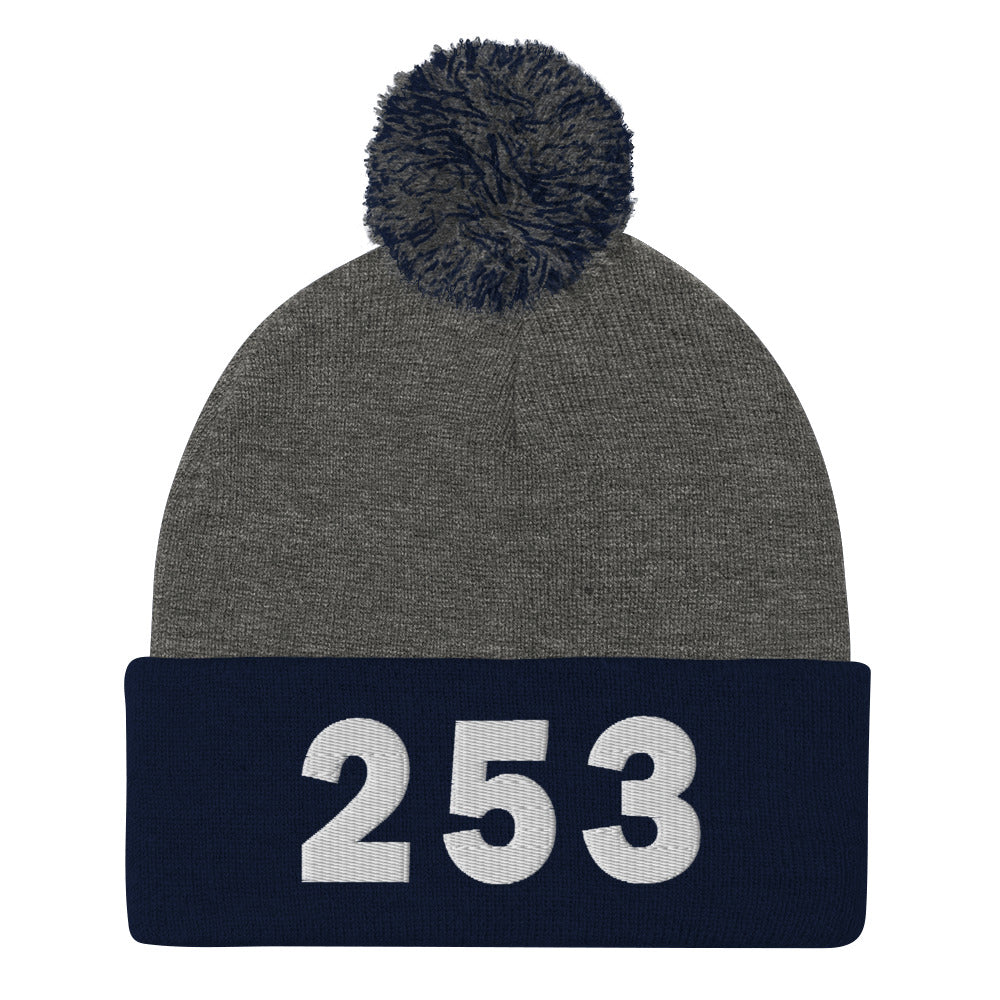 253 Area Code Pom-Pom Beanie