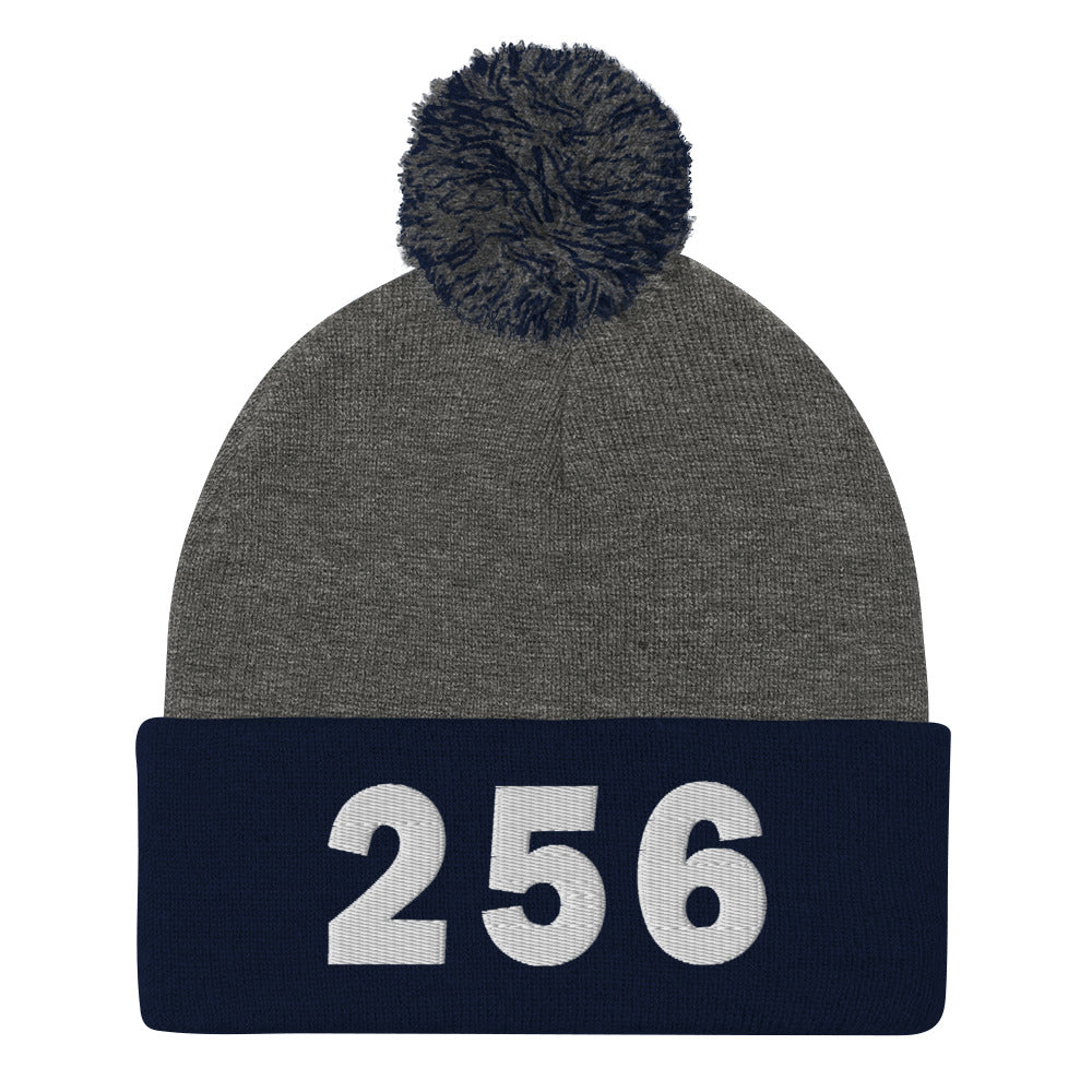 256 Area Code Pom-Pom Beanie