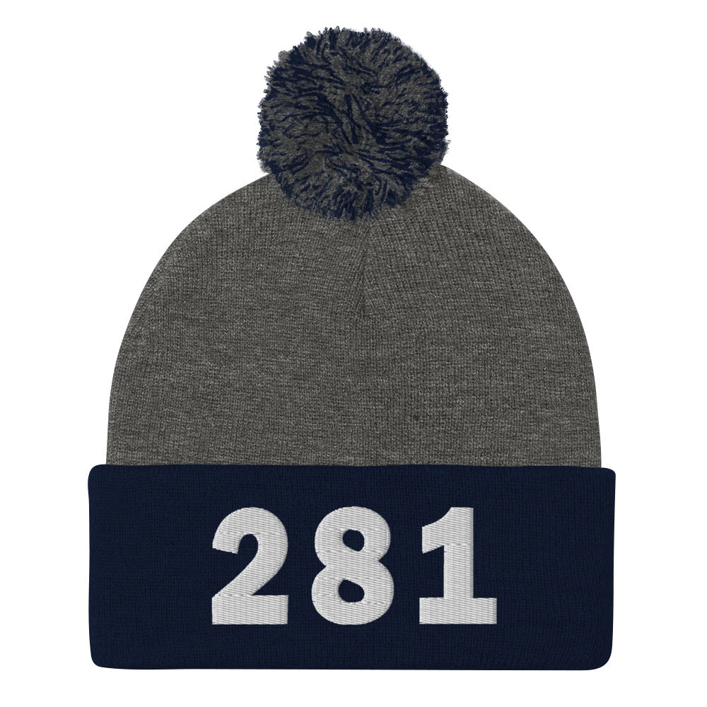 281 Area Code Pom-Pom Beanie