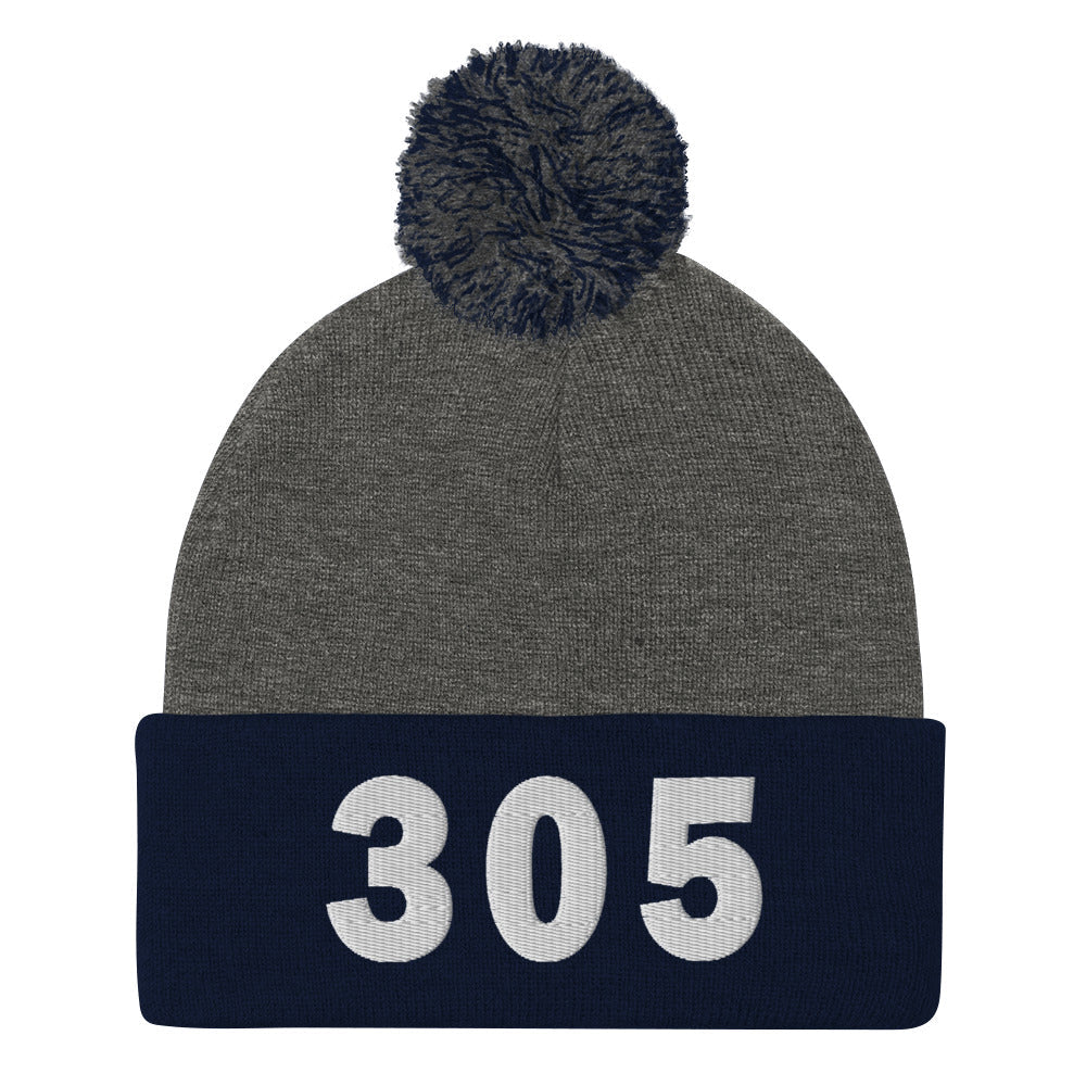 305 Area Code Pom-Pom Beanie