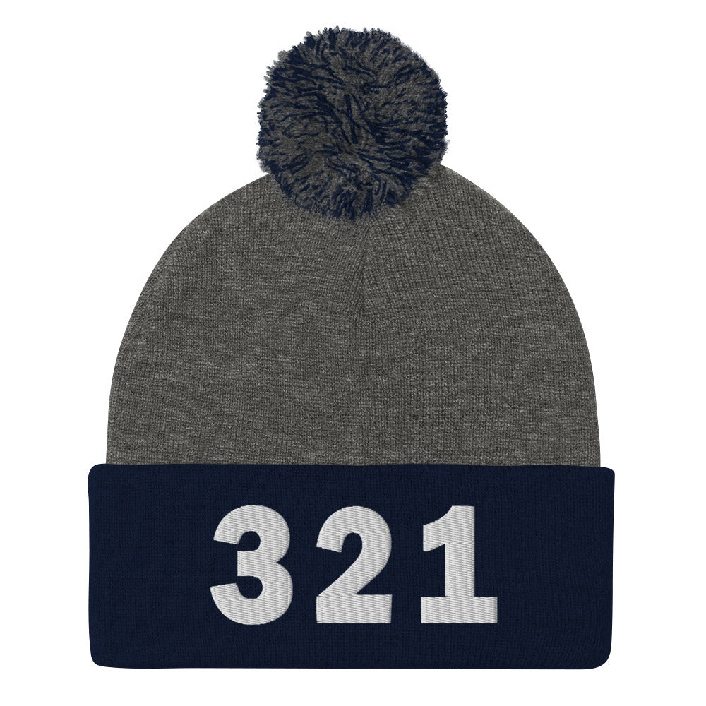 321 Area Code Pom-Pom Beanie