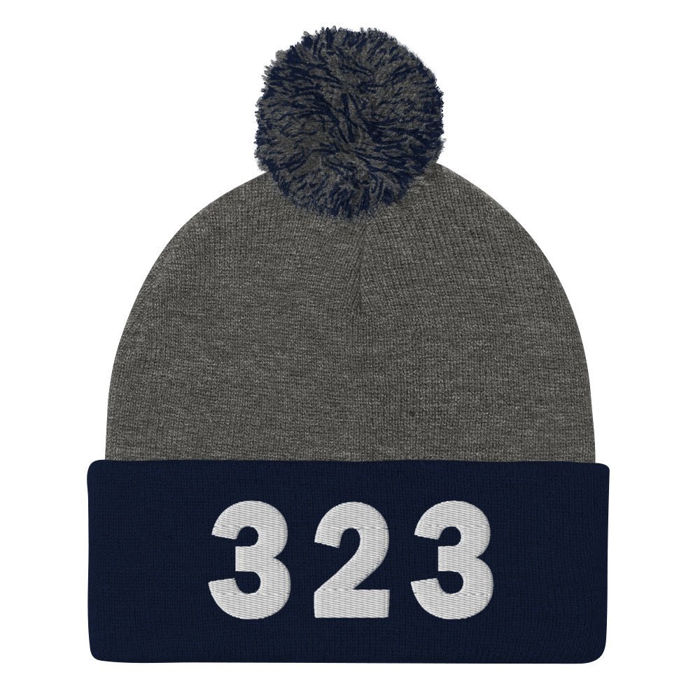323 Area Code Pom-Pom Beanie
