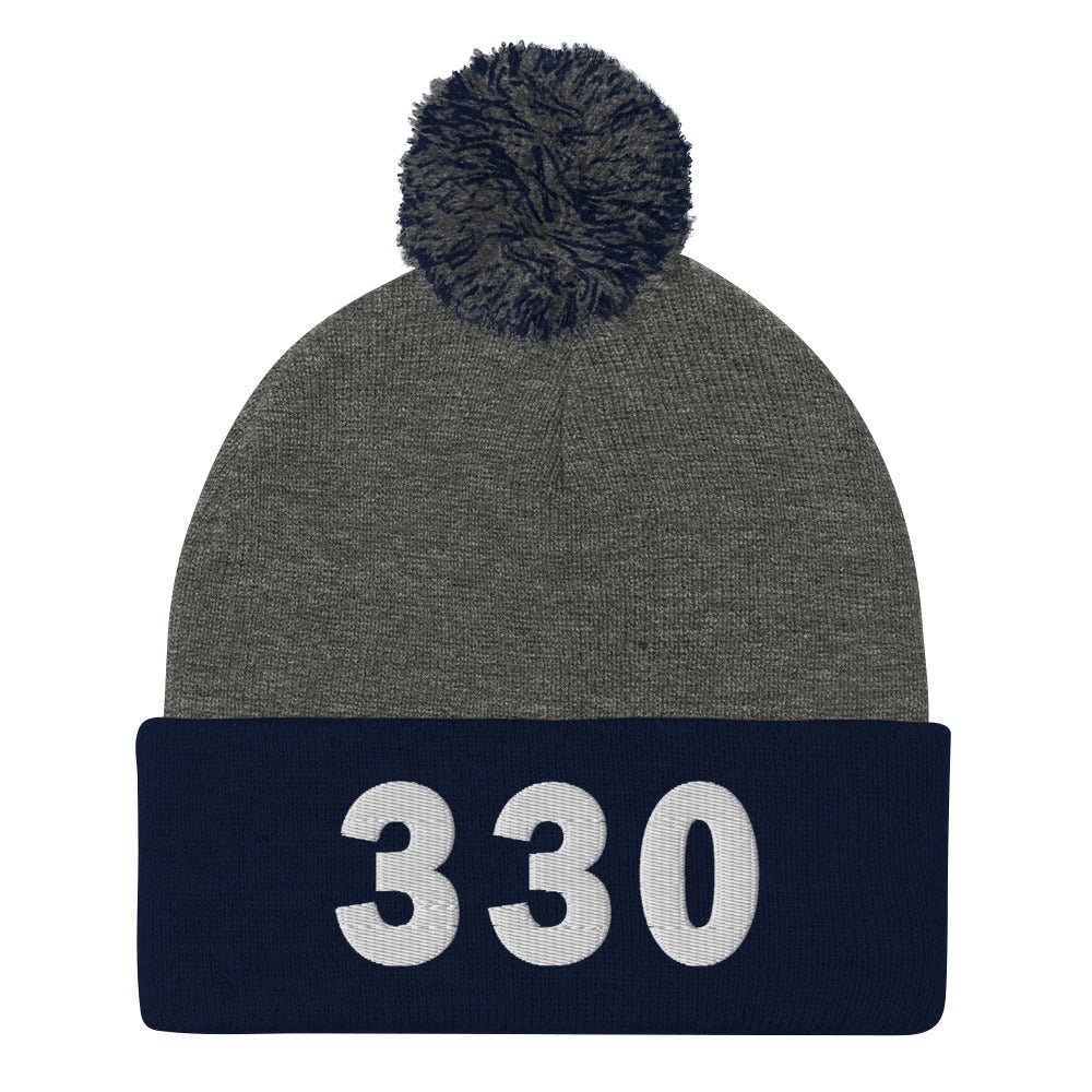 330 Area Code Pom-Pom Beanie