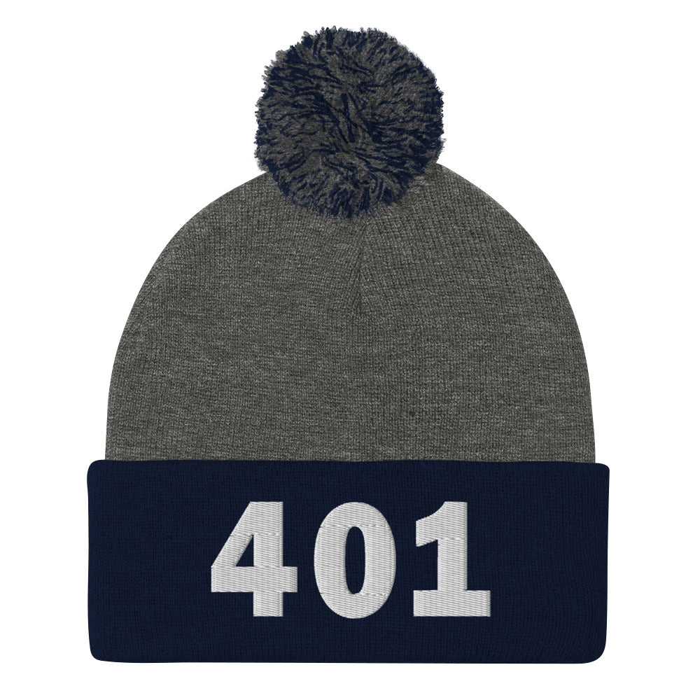 401 Area Code Pom-Pom Beanie
