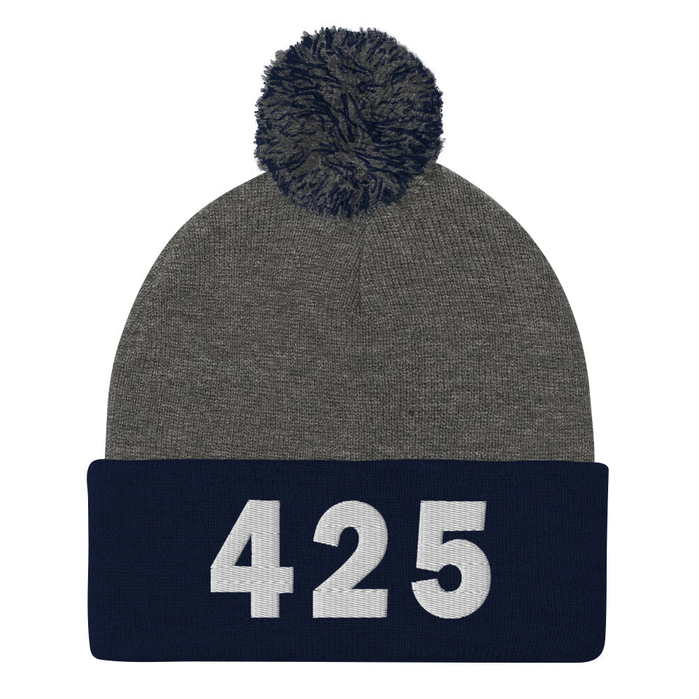 425 Area Code Pom-Pom Beanie