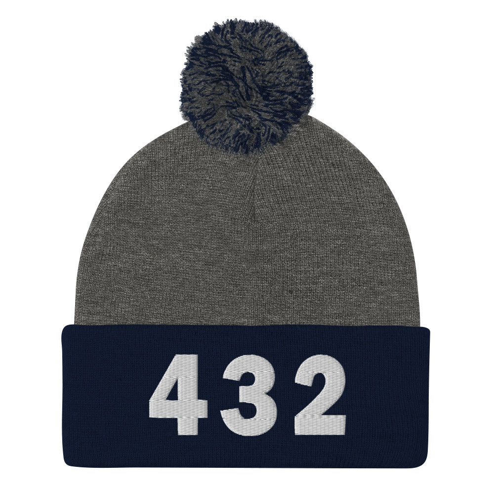 432 Area Code Pom-Pom Beanie