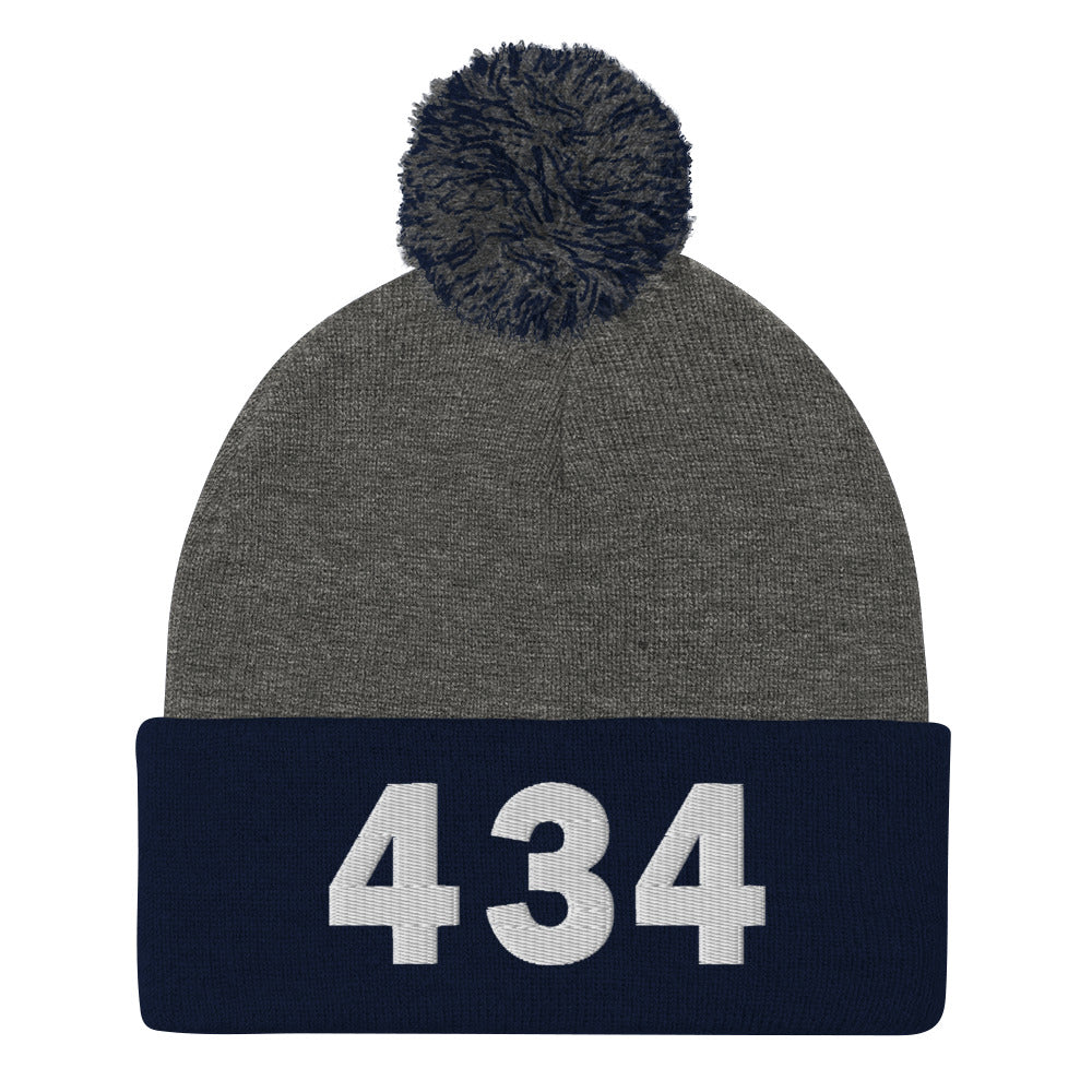 434 Area Code Pom-Pom Beanie