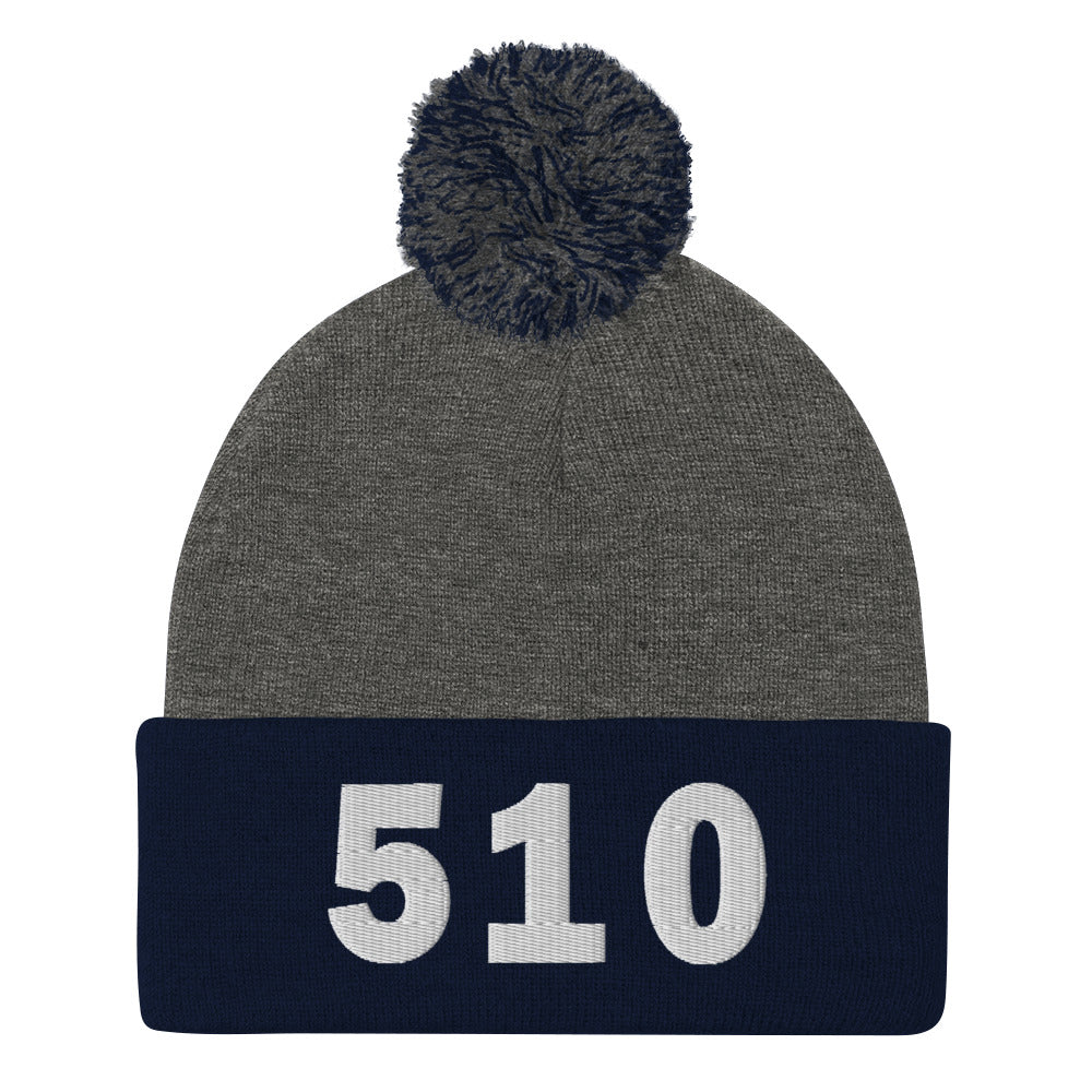 510 Area Code Pom-Pom Beanie