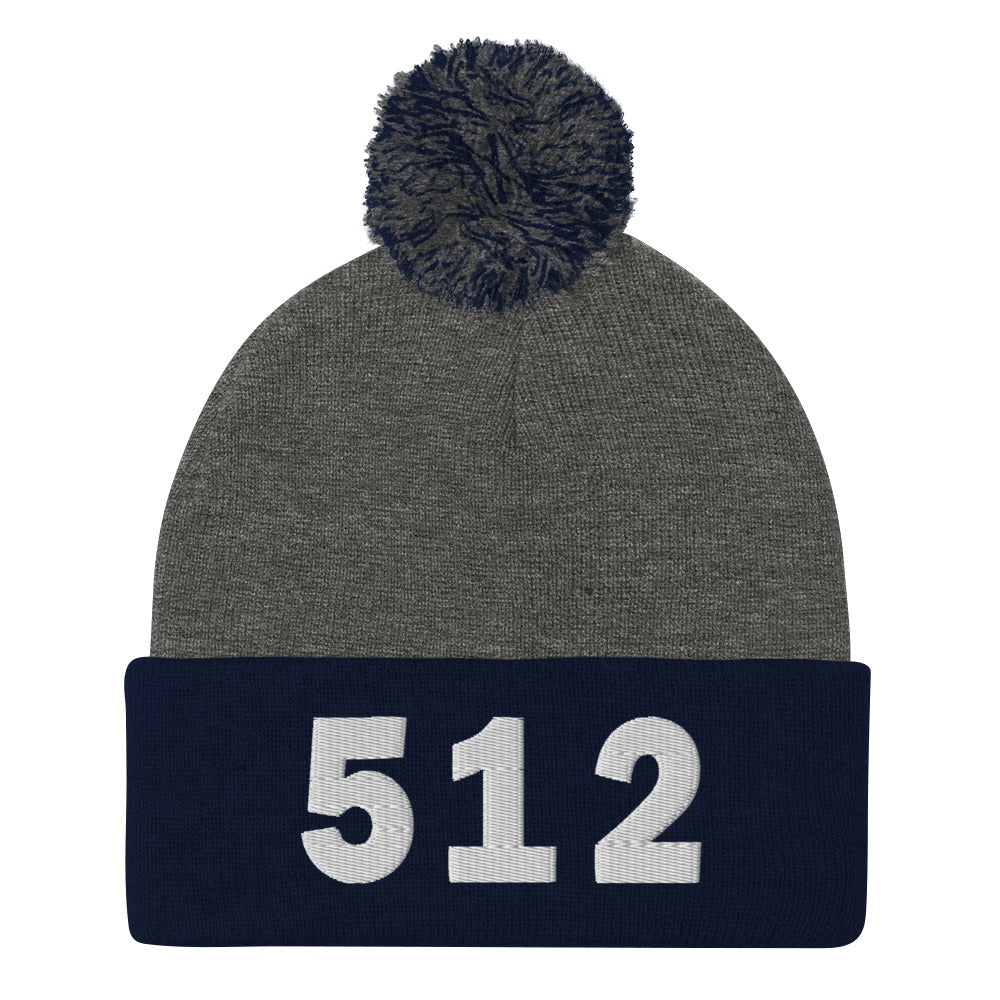 512 Area Code Pom-Pom Beanie
