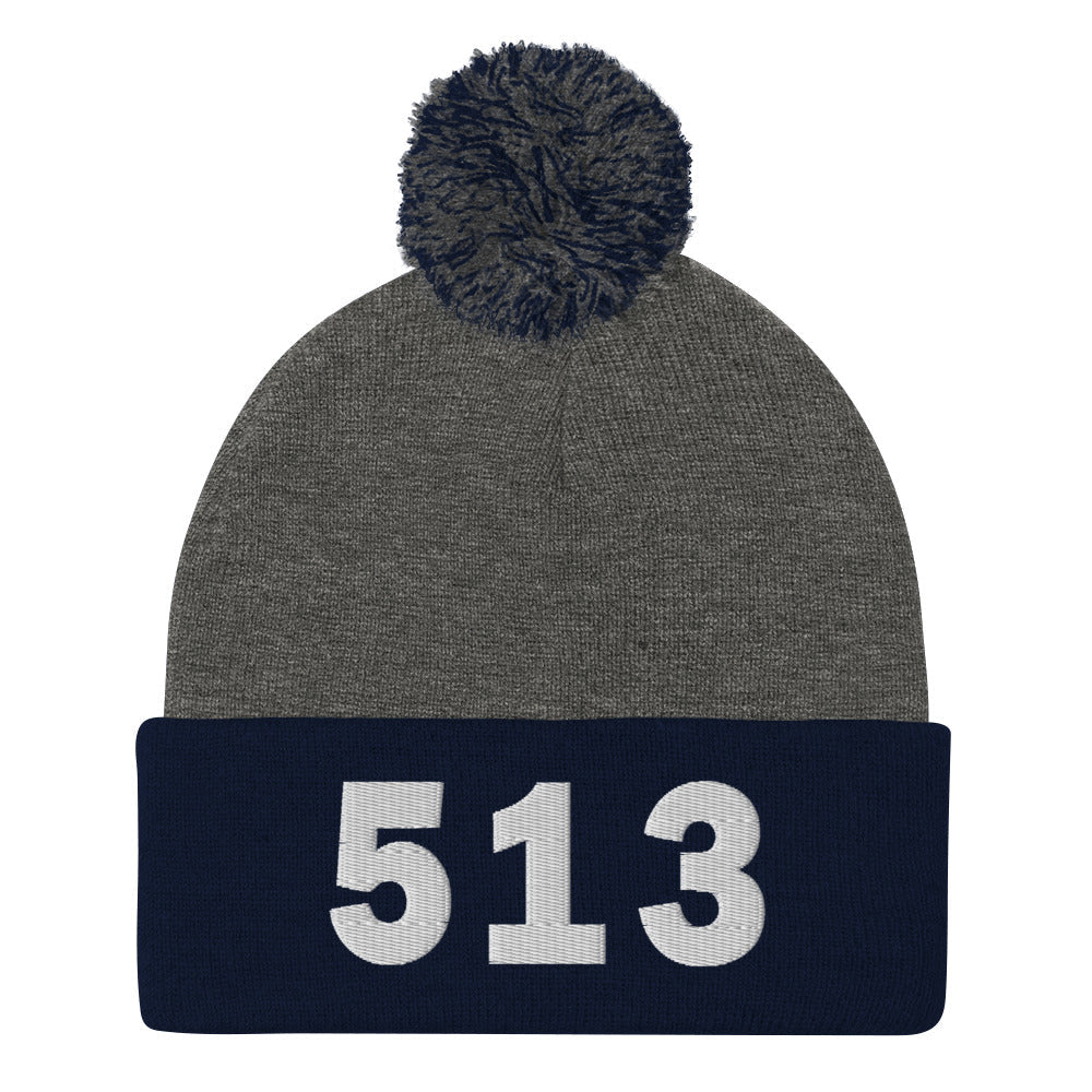 513 Area Code Pom-Pom Beanie