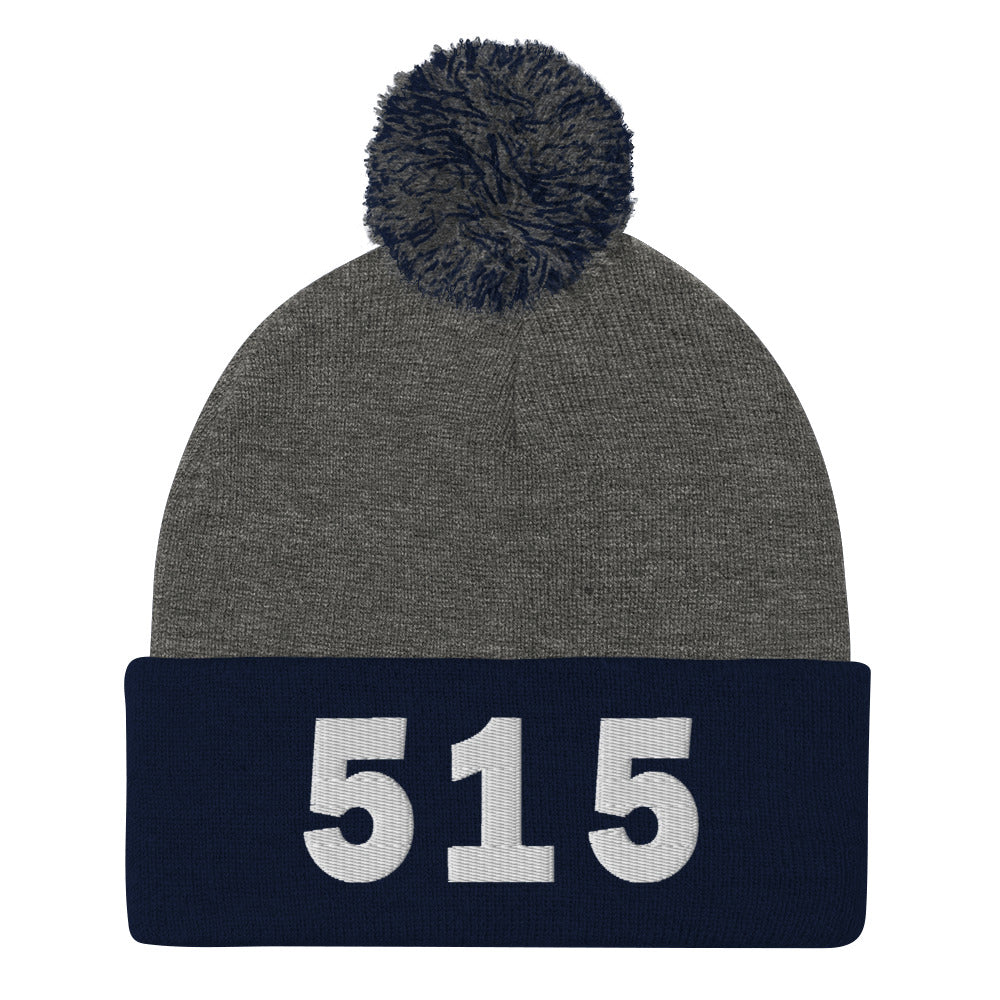 515 Area Code Pom-Pom Beanie