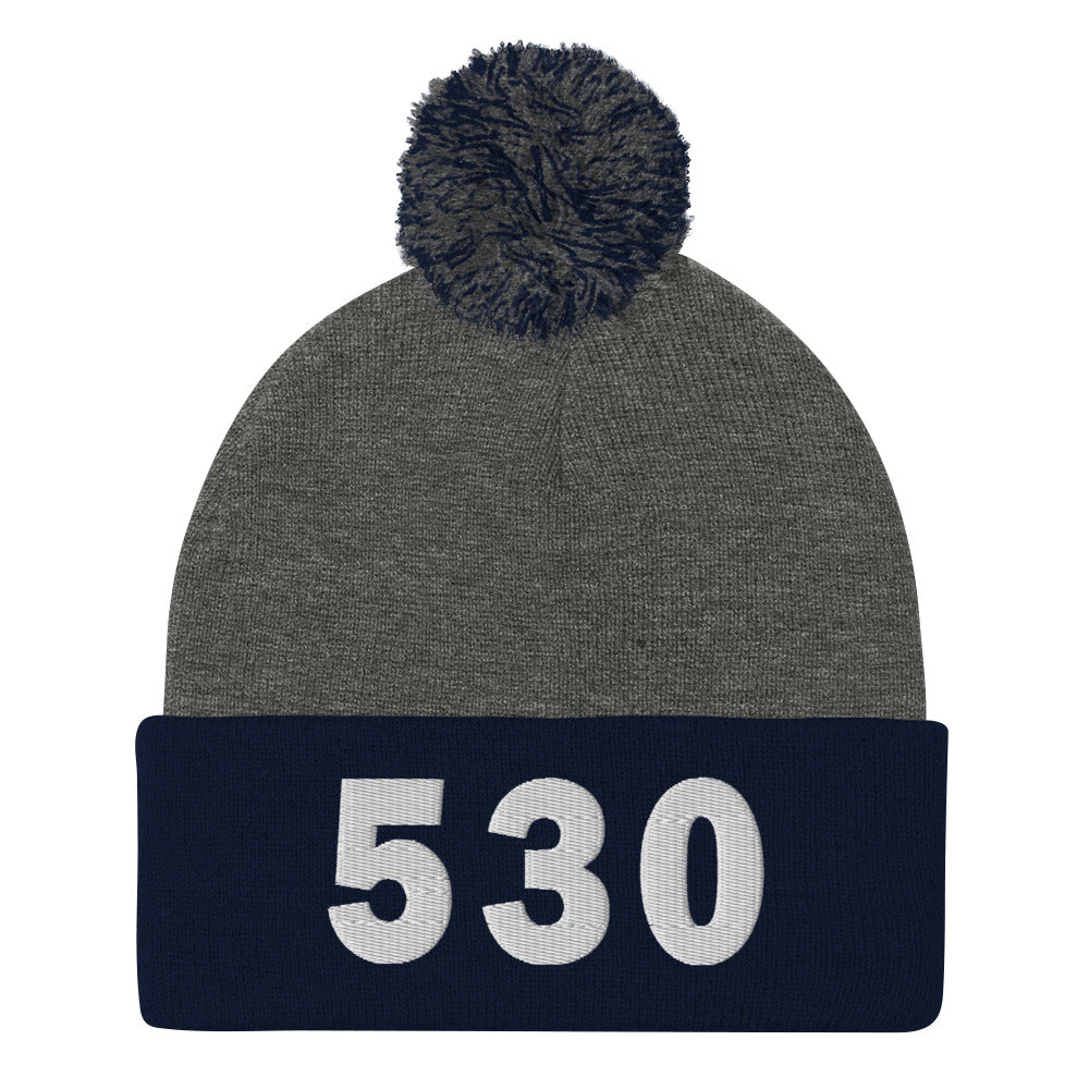 530 Area Code Pom-Pom Beanie