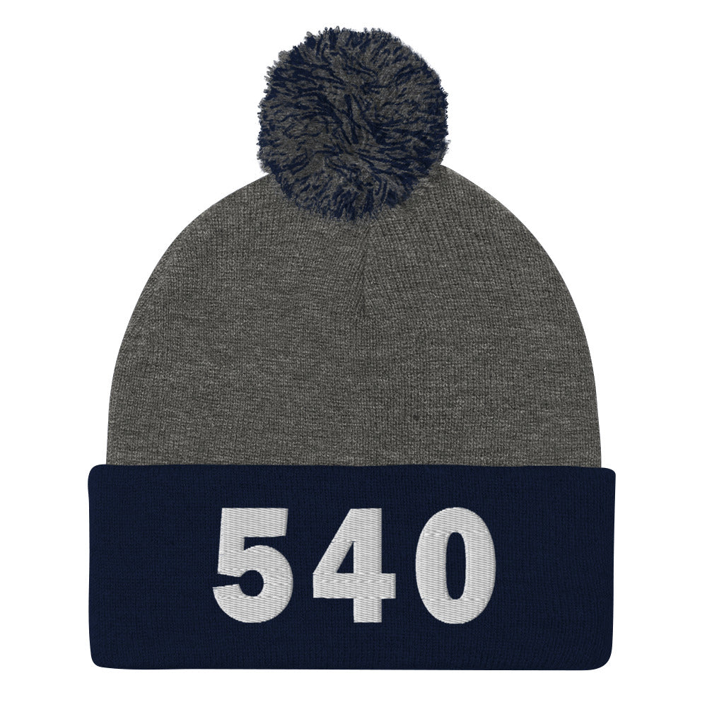540 Area Code Pom-Pom Beanie