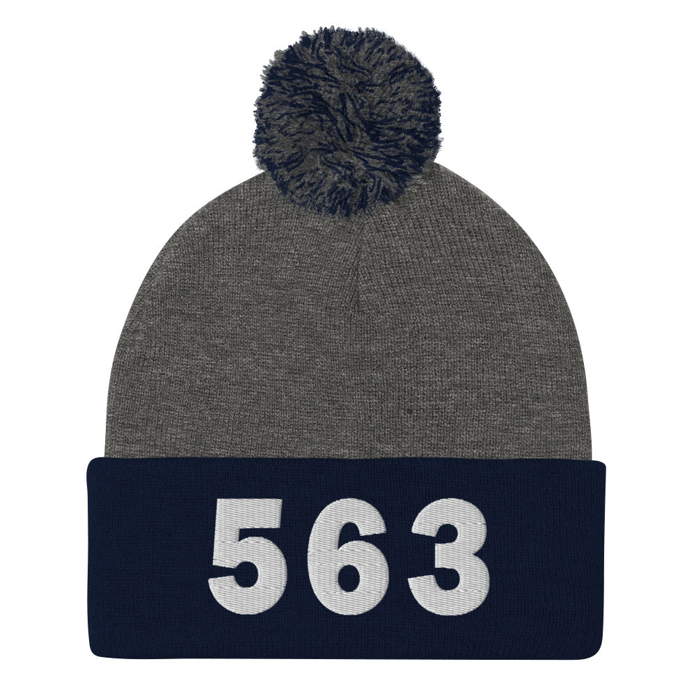 563 Area Code Pom-Pom Beanie