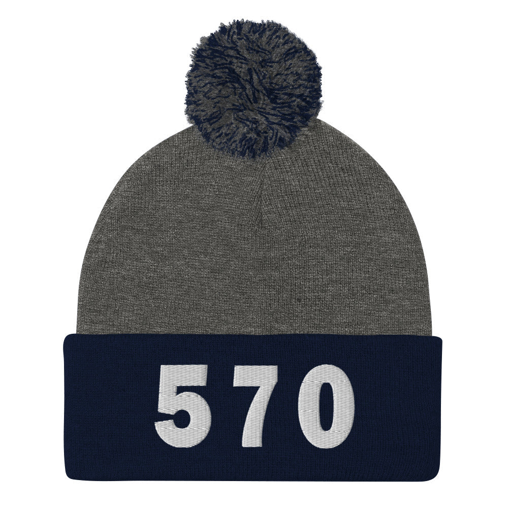 570 Area Code Pom-Pom Beanie