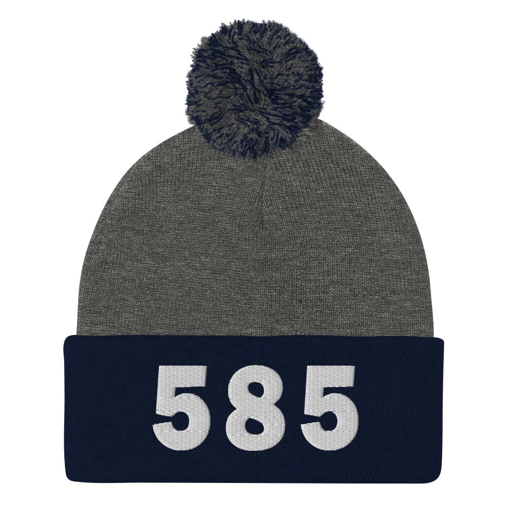 585 Area Code Pom-Pom Beanie