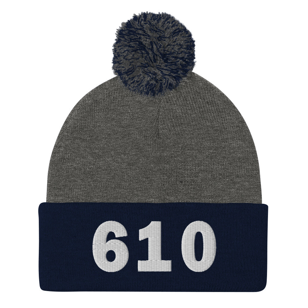 610 Area Code Pom-Pom Beanie