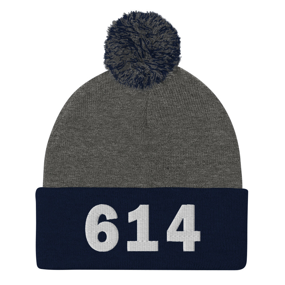 614 Area Code Pom-Pom Beanie