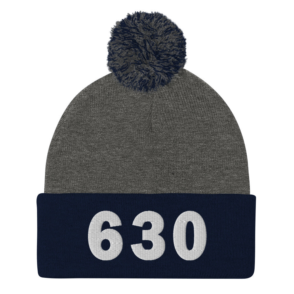 630 Area Code Pom-Pom Beanie