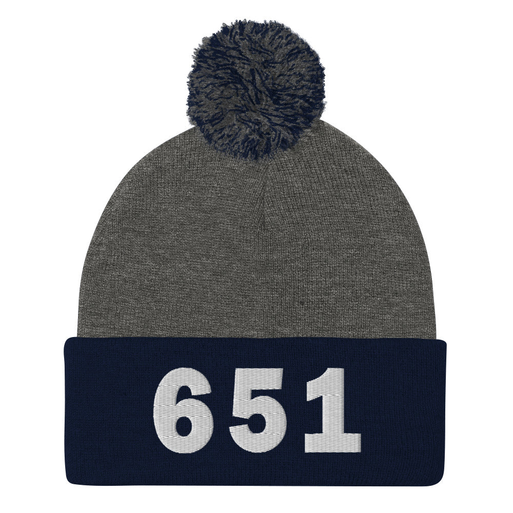 651 Area Code Pom-Pom Beanie