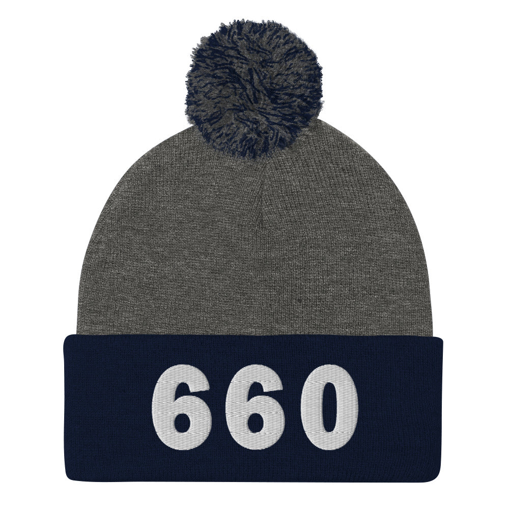 660 Area Code Pom-Pom Beanie