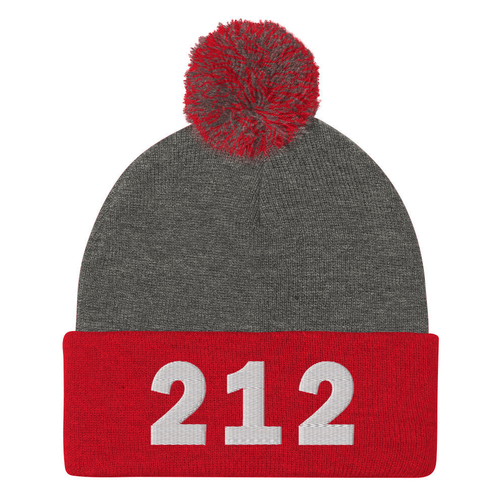 212 Area Code Pom-Pom Beanie