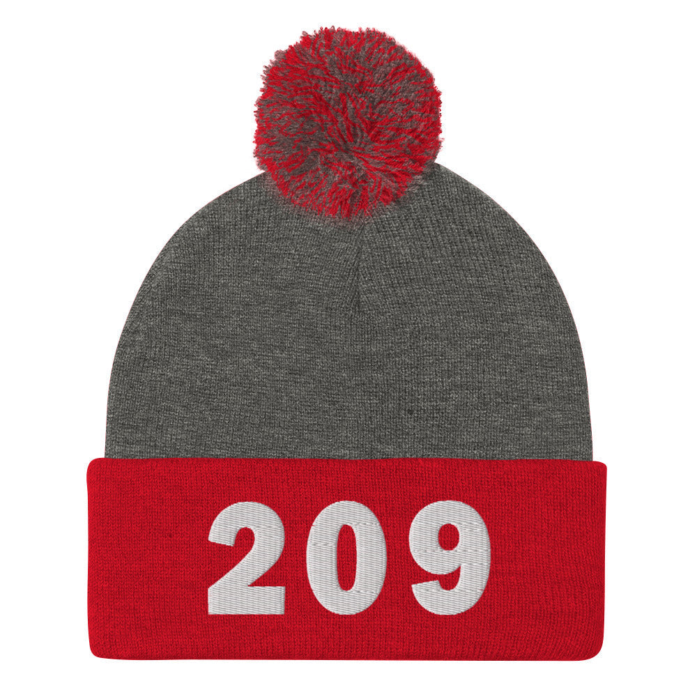 209 Area Code Pom-Pom Beanie