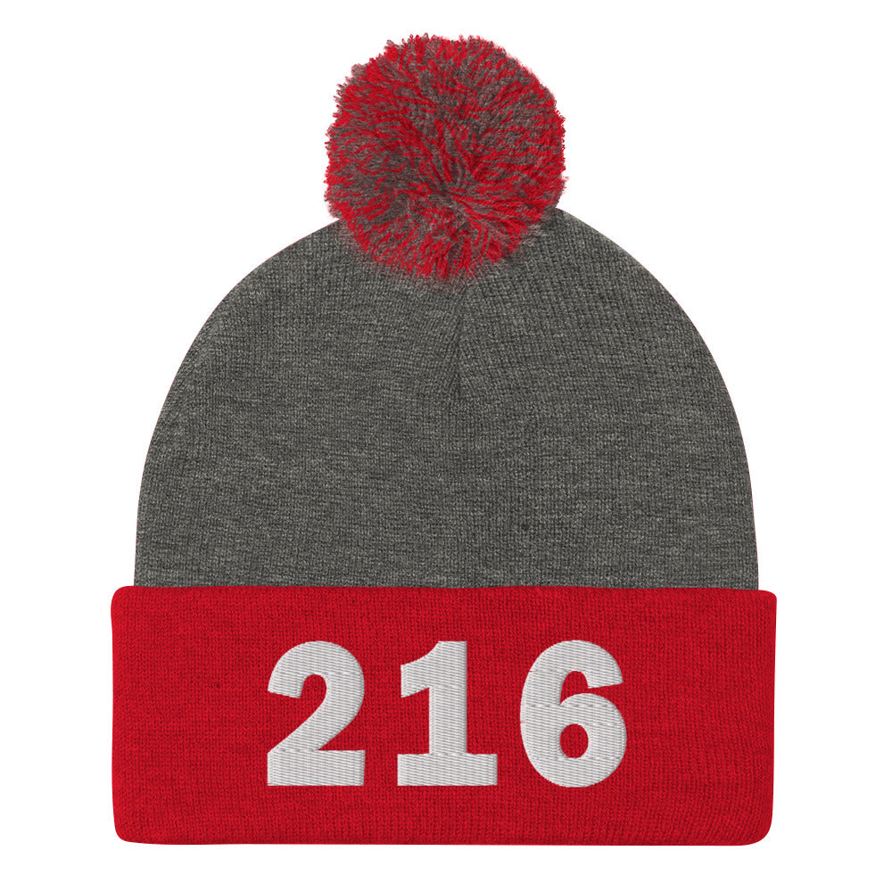 216 Area Code Pom-Pom Beanie