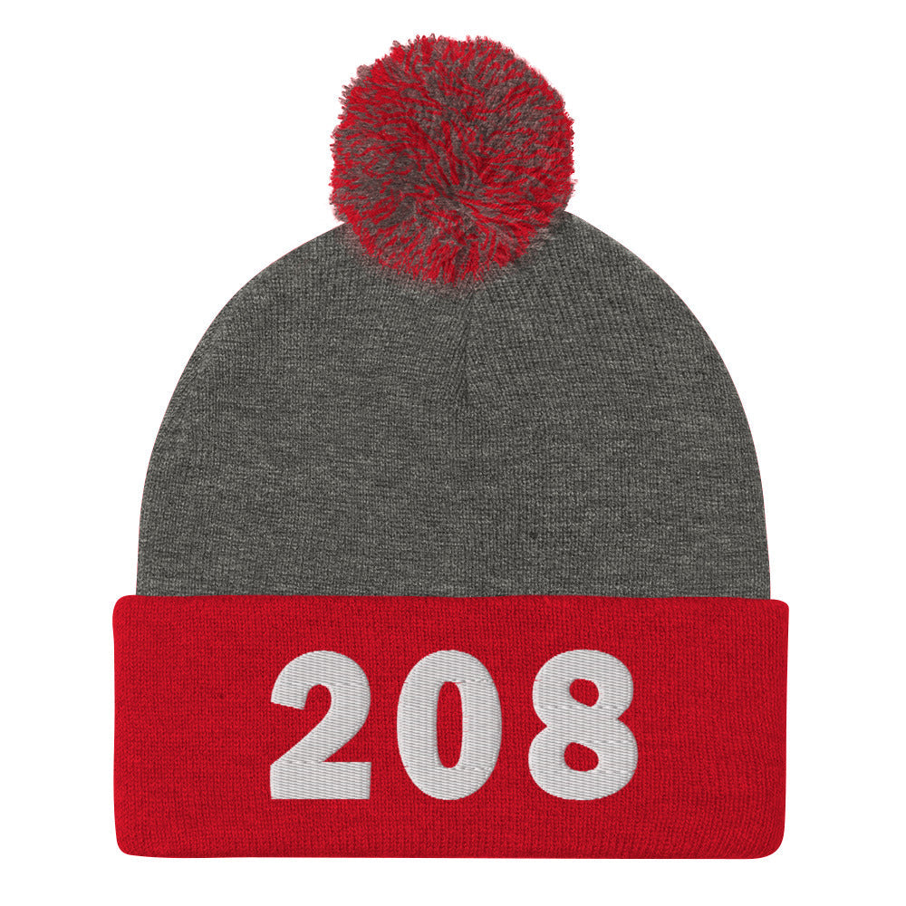208 Area Code Pom-Pom Beanie