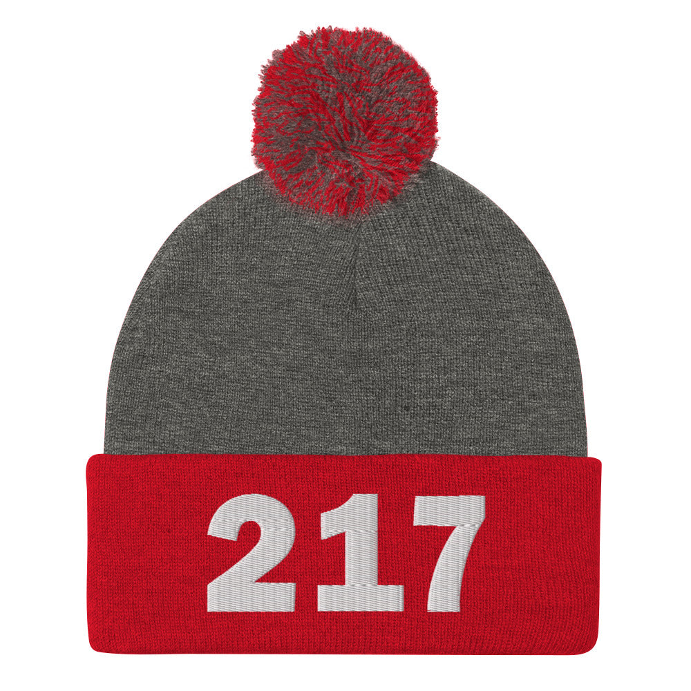 217 Area Code Pom-Pom Beanie