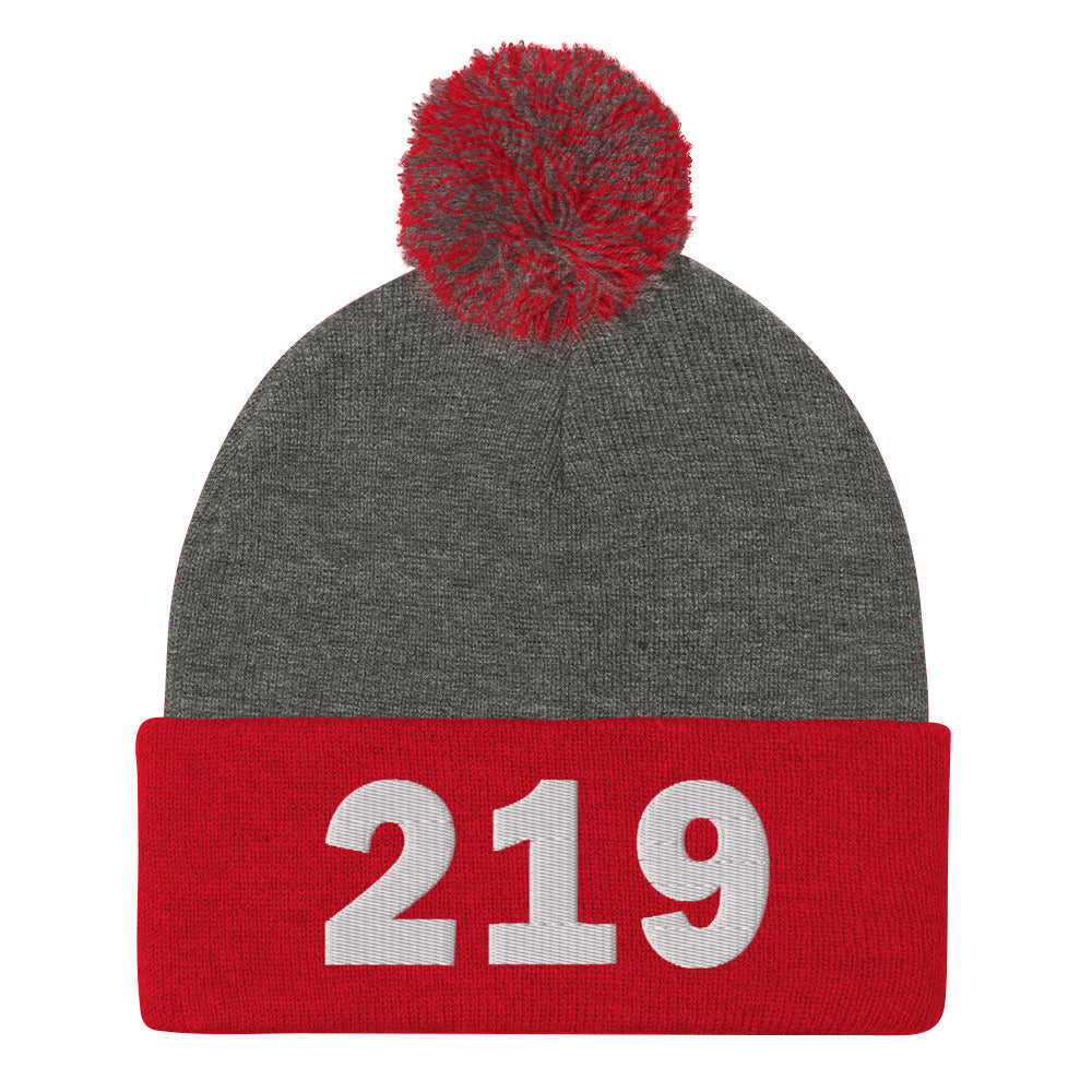 219 Area Code Pom-Pom Beanie