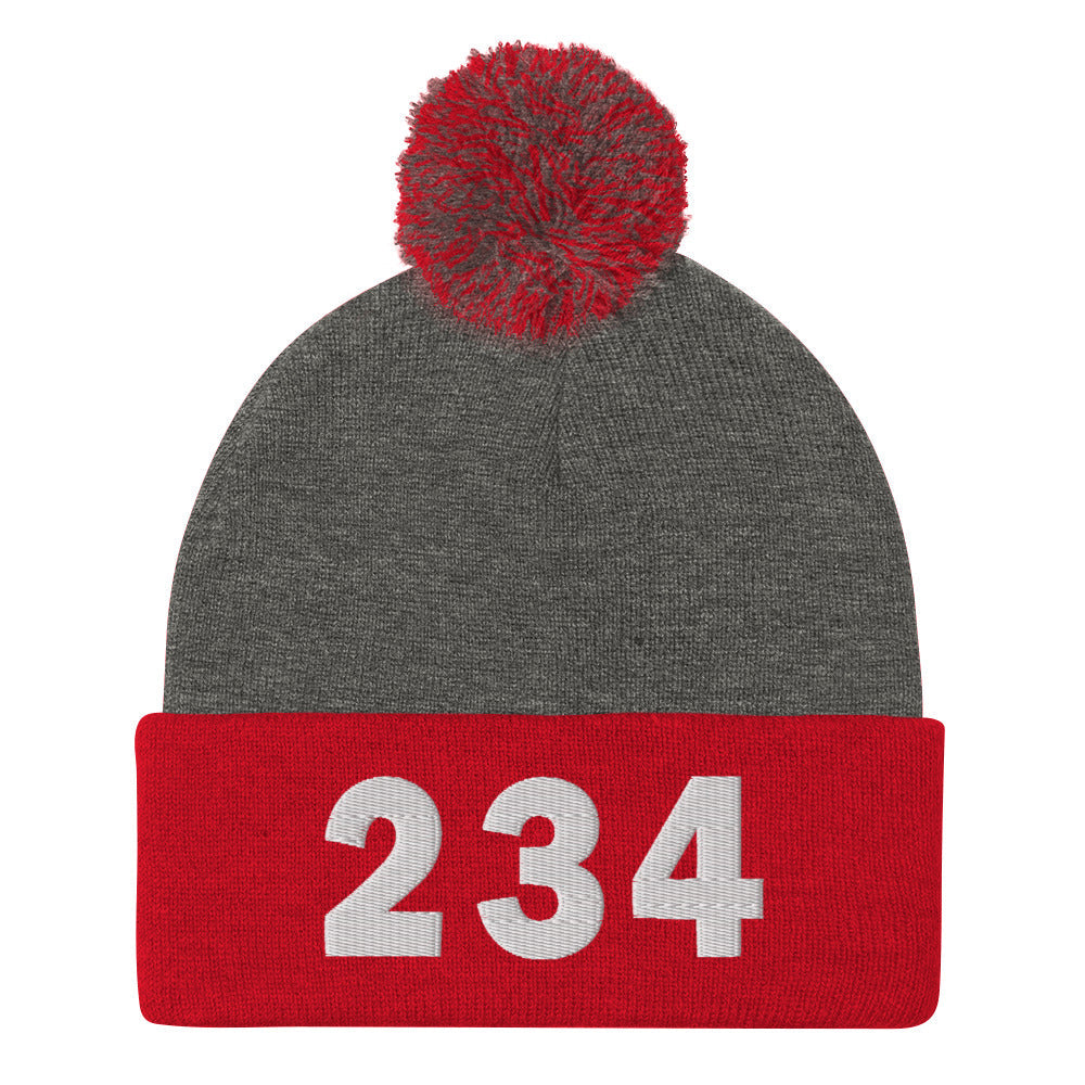 234 Area Code Pom-Pom Beanie
