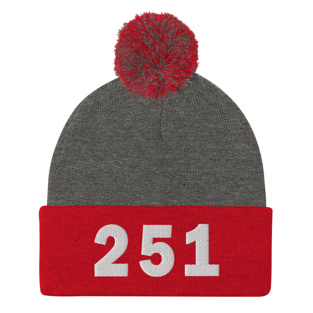 251 Area Code Pom-Pom Beanie