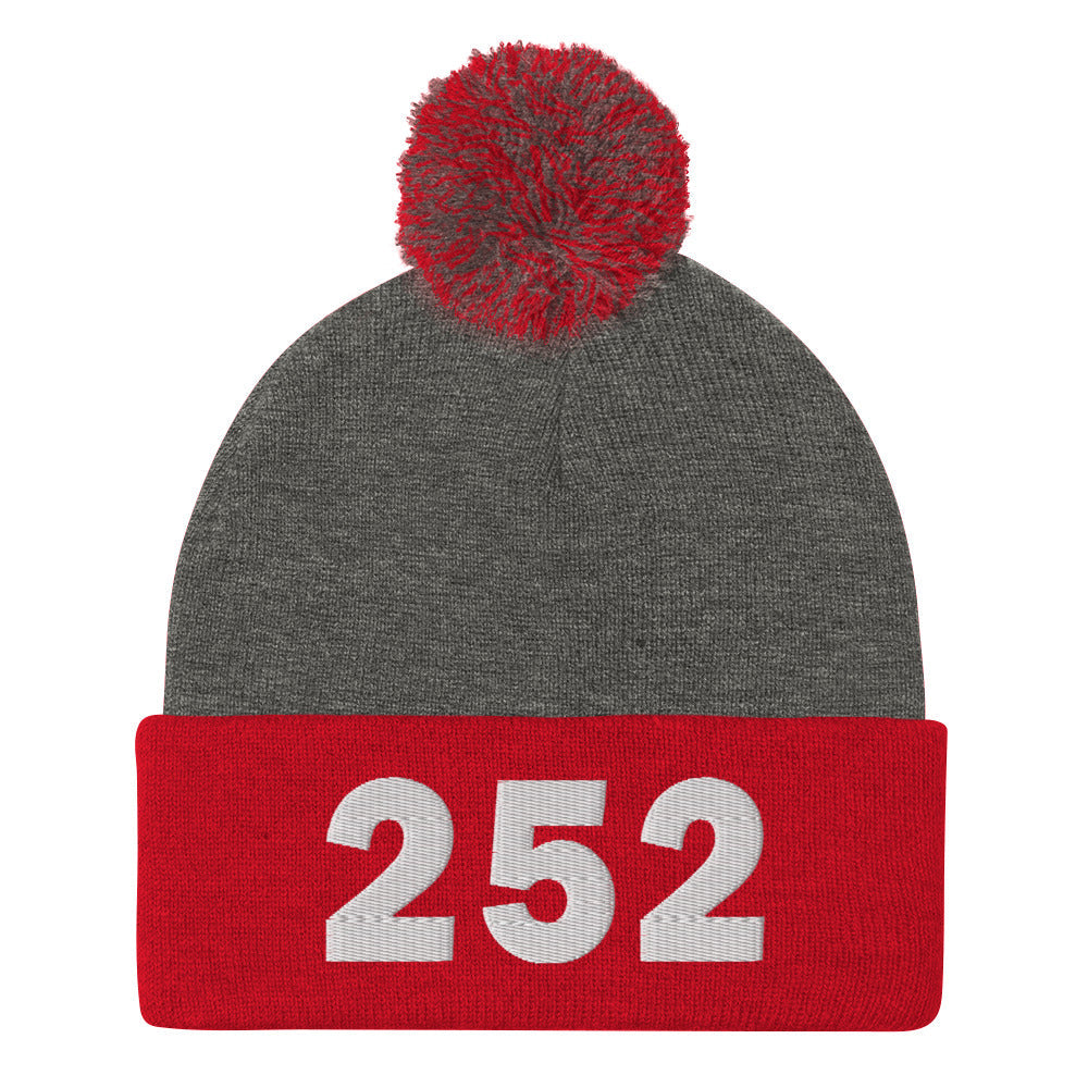 252 Area Code Pom-Pom Beanie