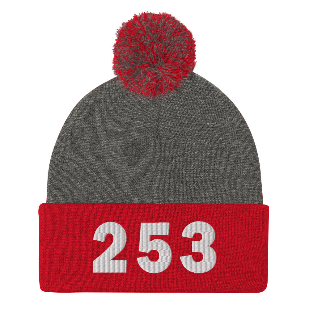 253 Area Code Pom-Pom Beanie
