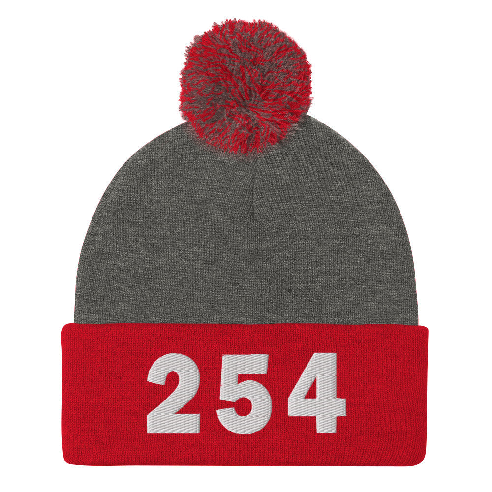 254 Area Code Pom-Pom Beanie