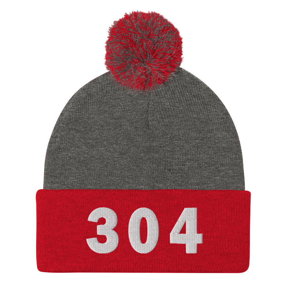 304 Area Code Pom-Pom Beanie