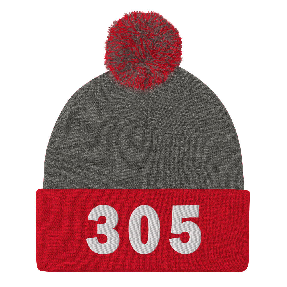305 Area Code Pom-Pom Beanie