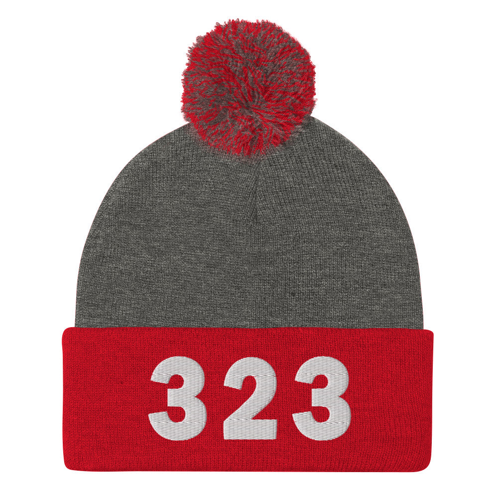 323 Area Code Pom-Pom Beanie